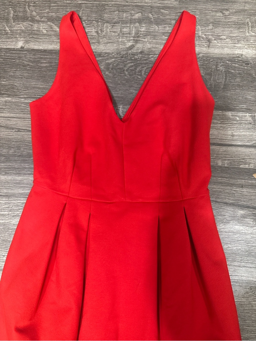 Banana Republic Red Fit & Flare Dress Size Small - Picture 3 of 5